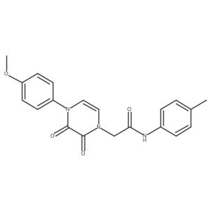 2-[4-(4-methoxyphenyl)-2,3-dioxo-1,2,3,4-tetrahydropyrazin-1-yl]-N-(4-methylphenyl)acetamide结构式