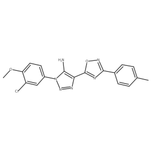 1-(3-chloro-4-methoxyphenyl)-4-[3-(4-methylphenyl)-1,2,4-oxadiazol-5-yl]-1H-1,2,3-triazol-5-amine Structure