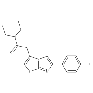 N,N-diethyl-2-(6-(4-fluorophenyl)imidazo[2,1-b]thiazol-3-yl)acetamide结构式