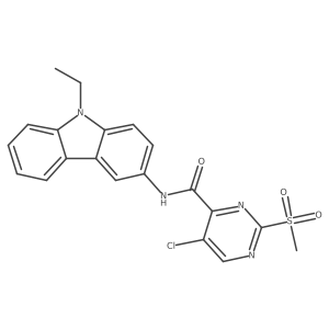 5-chloro-N-(9-ethyl-9H-carbazol-3-yl)-2-(methylsulfonyl)pyrimidine-4-carboxamide结构式