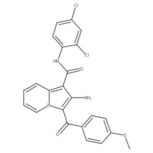 2-amino-N-(2,4-dichlorophenyl)-3-(4-methoxybenzoyl)indolizine-1-carboxamide结构式