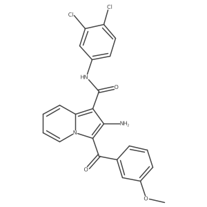 2-amino-N-(3,4-dichlorophenyl)-3-(3-methoxybenzoyl)indolizine-1-carboxamide结构式