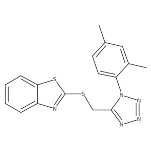 2-({[1-(2,4-dimethylphenyl)-1H-tetrazol-5-yl]methyl}sulfanyl)-1,3-benzothiazole结构式