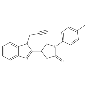 1-(4-Methylphenyl)-4-(1-prop-2-ynylbenzimidazol-2-yl)pyrrolidin-2-one结构式