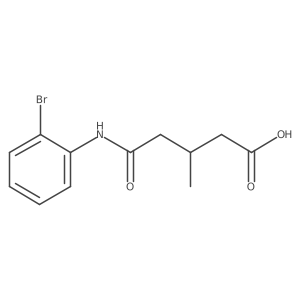 5-[(2-Bromophenyl)amino]-3-methyl-5-oxopentanoic acid Structure