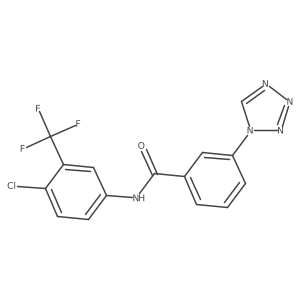 N-[4-chloro-3-(trifluoromethyl)phenyl]-3-(1H-tetrazol-1-yl)benzamide Structure