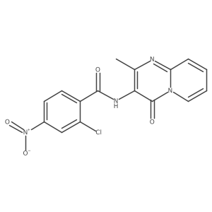 2-chloro-N-(2-methyl-4-oxo-4H-pyrido[1,2-a]pyrimidin-3-yl)-4-nitrobenzamide结构式