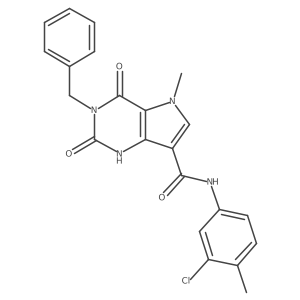 3-benzyl-N-(3-chloro-4-methylphenyl)-5-methyl-2,4-dioxo-2,3,4,5-tetrahydro-1H-pyrrolo[3,2-d]pyrimidine-7-carboxamide Structure