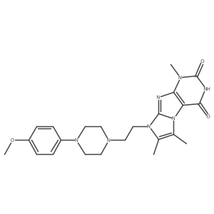 8-(2-(4-(4-methoxyphenyl)piperazin-1-yl)ethyl)-1,6,7-trimethyl-1H-imidazo[2,1-f]purine-2,4(3H,8H)-dione结构式