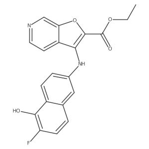 Ethyl 3-(6-fluoro-5-hydroxynaphthalen-2-ylamino)furo[2,3-c]pyridine-2-carboxylate Structure