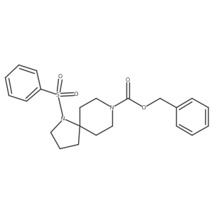 Phenylmethyl 1-(phenylsulfonyl)-1,8-diazaspiro[4.5]decane-8-carboxylate结构式