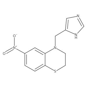3,4-Dihydro-4-(1H-imidazol-5-ylmethyl)-6-nitro-2H-1,4-benzothiazine结构式