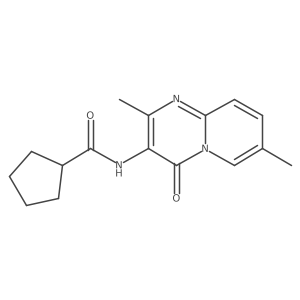 N-{2,7-dimethyl-4-oxo-4H-pyrido[1,2-a]pyrimidin-3-yl}cyclopentanecarboxamide Structure