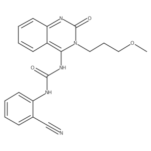 (E)-1-(2-cyanophenyl)-3-(3-(3-methoxypropyl)-2-oxo-2,3-dihydroquinazolin-4(1H)-ylidene)urea Structure