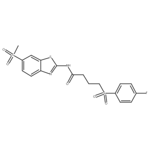 4-((4-fluorophenyl)sulfonyl)-N-(6-(methylsulfonyl)benzo[d]thiazol-2-yl)butanamide Structure