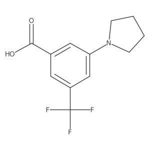 3-(Pyrrolidin-1-yl)-5-(trifluoromethyl)benzoic acid Structure