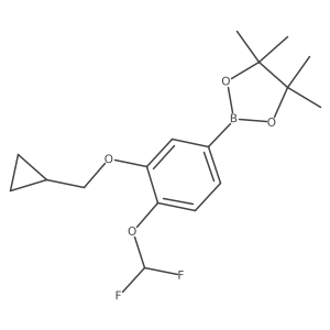 2-[3-(Cyclopropylmethoxy)-4-(difluoromethoxy)phenyl]-4,4,5,5-tetramethyl-1,3,2-dioxaborolane Structure