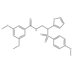 3,5-dimethoxy-N-[2-(4-methoxybenzenesulfonyl)-2-(thiophen-2-yl)ethyl]benzamide结构式