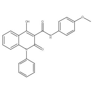 4-hydroxy-N-(4-methoxyphenyl)-2-oxo-1-phenyl-1,2-dihydroquinoline-3-carboxamide Structure