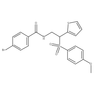 4-bromo-N-[2-[(4-methoxyphenyl)sulfonyl]-2-(2-thienyl)ethyl]benzamide结构式