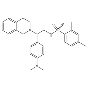 N-(2-(3,4-dihydroisoquinolin-2(1H)-yl)-2-(4-(dimethylamino)phenyl)ethyl)-4-fluoro-2-methylbenzenesulfonamide Structure