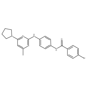 4-bromo-N-(4-{[4-methyl-6-(pyrrolidin-1-yl)pyrimidin-2-yl]amino}phenyl)benzamide Structure
