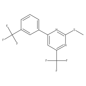 2-(Methylthio)-4-(trifluoromethyl)-6-[3-(trifluoromethyl)phenyl]pyrimidine Structure