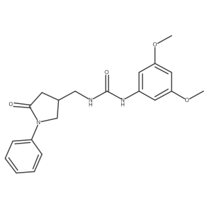 1-(3,5-Dimethoxyphenyl)-3-[(5-oxo-1-phenylpyrrolidin-3-yl)methyl]urea Structure