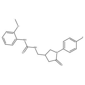 1-((1-(4-Fluorophenyl)-5-oxopyrrolidin-3-yl)methyl)-3-(2-methoxyphenyl)urea结构式