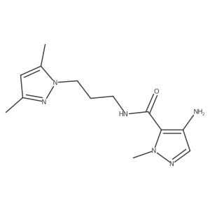 4-Amino-N-[3-(3,5-dimethyl-1H-pyrazol-1-YL)propyl]-1-methyl-1H-pyrazole-5-carboxamide结构式