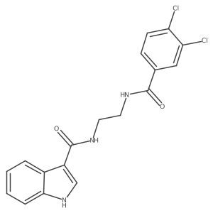 N-(2-{[(3,4-dichlorophenyl)carbonyl]amino}ethyl)-1H-indole-3-carboxamide结构式