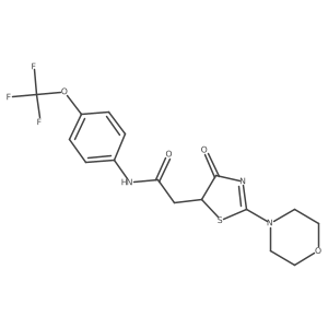 2-[2-(morpholin-4-yl)-4-oxo-4,5-dihydro-1,3-thiazol-5-yl]-N-[4-(trifluoromethoxy)phenyl]acetamide Structure