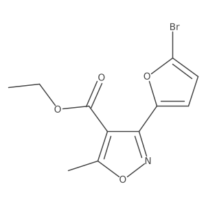 Ethyl 3-(5-bromo-2-furanyl)-5-methyl-4-isoxazolecarboxylate结构式