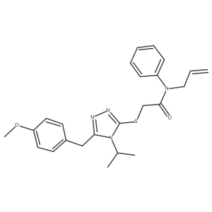 C=CCN(C(=O)CSc1nnc(Cc2ccc(OC)cc2)n1C(C)C)c1ccccc1结构式