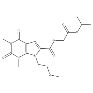 isopropyl 2-(7-(2-methoxyethyl)-1,3-dimethyl-2,4-dioxo-2,3,4,7-tetrahydro-1H-pyrrolo[2,3-d]pyrimidine-6-carboxamido)acetate Structure