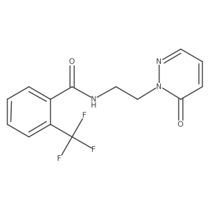 N-(2-(6-oxopyridazin-1(6H)-yl)ethyl)-2-(trifluoromethyl)benzamide结构式