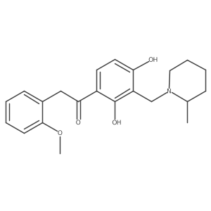 1-(2,4-Dihydroxy-3-((2-methylpiperidin-1-yl)methyl)phenyl)-2-(2-methoxyphenyl)ethanone Structure