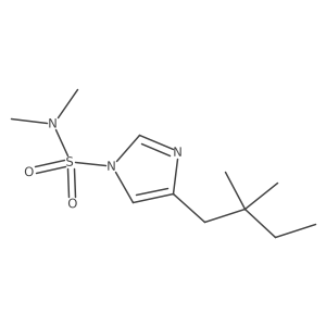 4-(2,2-dimethylbutyl)-N,N-dimethyl-1H-imidazole-1-sulfonamide结构式