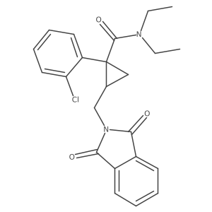 Cyclopropanecarboxamide, 1-(2-chlorophenyl)-2-[(1,3-dihydro-1,3-dioxo-2H-isoindol-2-yl)methyl]-N,N-diethyl-, cis-结构式