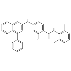 2-chloro-N-(2,6-dimethylphenyl)-4-[(4-phenylquinazolin-2-yl)amino]benzamide Structure