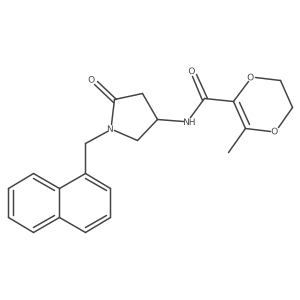 3-methyl-N-[1-(1-naphthylmethyl)-5-oxo-3-pyrrolidinyl]-5,6-dihydro-1,4-dioxine-2-carboxamide Structure