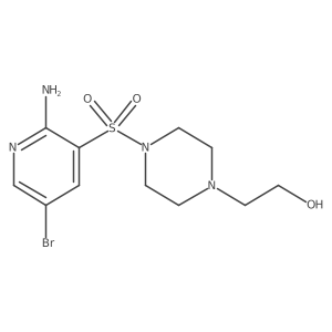 2-[4-(2-Amino-5-bromopyridin-3-yl)sulfonylpiperazin-1-yl]ethanol Structure