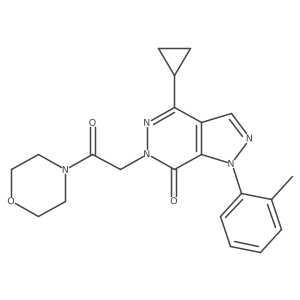 4-cyclopropyl-6-(2-morpholino-2-oxoethyl)-1-(o-tolyl)-1H-pyrazolo[3,4-d]pyridazin-7(6H)-one结构式