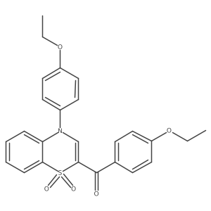 (4-ethoxyphenyl)[4-(4-ethoxyphenyl)-1,1-dioxido-4H-1,4-benzothiazin-2-yl]methanone Structure