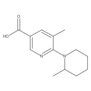5-Methyl-6-(2-methylpiperidin-1-yl)nicotinic acid Structure