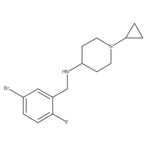 N-[(5-Bromo-2-fluorophenyl)methyl]-1-cyclopropyl-4-piperidinamine Structure