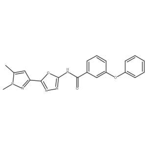 N-(5-(1,5-dimethyl-1H-pyrazol-3-yl)-1,3,4-oxadiazol-2-yl)-3-phenoxybenzamide Structure