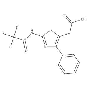 2-[4-Phenyl-2-(trifluoroacetamido)-1,3-thiazol-5-yl]acetic acid Structure