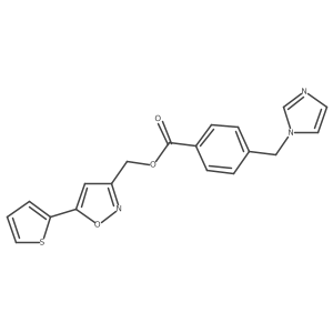 (5-(thiophen-2-yl)isoxazol-3-yl)methyl 4-((1H-imidazol-1-yl)methyl)benzoate Structure