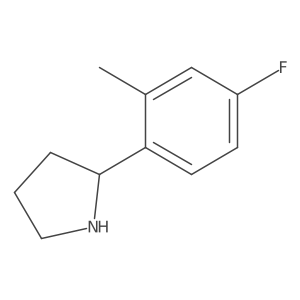 (R)-2-(4-Fluoro-2-methylphenyl)pyrrolidine Structure